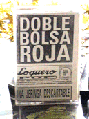 doble bolsa roja